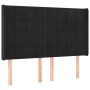 Cabecero con LED de terciopelo negro 147x16x118/128 cm de vidaXL, Cabeceros y pies de cama - Ref: Foro24-3124098, Precio: 109...