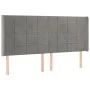 Light gray velvet headboard with LED 183x16x118/128 cm by vidaXL, Headboards and footboards - Ref: Foro24-3124108, Price: 132...