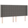 Kopfteil mit LED-grauem Kunstleder 183x16x118/128 cm von vidaXL, Kopf- und Fußteile - Ref: Foro24-3124154, Preis: 149,59 €, R...
