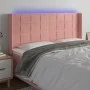 Rosa Samtkopfteil mit LED 183x16x118/128 cm von vidaXL, Kopf- und Fußteile - Ref: Foro24-3124113, Preis: 126,00 €, Rabatt: %