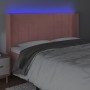 Cabecero con LED de terciopelo rosa 183x16x118/128 cm de vidaXL, Cabeceros y pies de cama - Ref: Foro24-3124113, Precio: 127,...