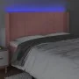 Rosa Samtkopfteil mit LED 183x16x118/128 cm von vidaXL, Kopf- und Fußteile - Ref: Foro24-3124113, Preis: 126,00 €, Rabatt: %