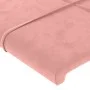 Rosa Samtkopfteil mit LED 183x16x118/128 cm von vidaXL, Kopf- und Fußteile - Ref: Foro24-3124113, Preis: 126,00 €, Rabatt: %