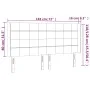 Rosa Samtkopfteil mit LED 183x16x118/128 cm von vidaXL, Kopf- und Fußteile - Ref: Foro24-3124113, Preis: 126,00 €, Rabatt: %