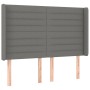 Cabecero con LED de tela gris oscuro 147x16x118/128 cm de vidaXL, Cabeceros y pies de cama - Ref: Foro24-3124187, Precio: 116...