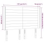 Cabecero con LED de tela gris oscuro 147x16x118/128 cm de vidaXL, Cabeceros y pies de cama - Ref: Foro24-3124187, Precio: 116...