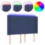 Blue fabric headboard with LED 147x16x118/128 cm by vidaXL, Headboards and footboards - Ref: Foro24-3124192, Price: 128,28 €,...