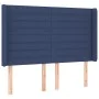 Blue fabric headboard with LED 147x16x118/128 cm by vidaXL, Headboards and footboards - Ref: Foro24-3124192, Price: 128,28 €,...