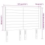 Cabecero con LED de tela azul 147x16x118/128 cm de vidaXL, Cabeceros y pies de cama - Ref: Foro24-3124192, Precio: 132,82 €, ...