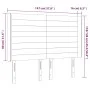 LED-Kopfteil aus blauem Stoff, 147 x 16 x 118/128 cm von vidaXL, Kopf- und Fußteile - Ref: Foro24-3124192, Preis: 128,28 €, R...