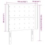 Cabecero con LED cuero sintético blanco 103x16x118/128 cm de vidaXL, Cabeceros y pies de cama - Ref: Foro24-3124133, Precio: ...