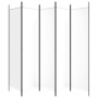 Biombo divisor de 5 paneles de tela blanco 250x200 cm de vidaXL, Divisores de ambientes - Ref: Foro24-350186, Precio: 40,64 €...