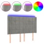 Cabecero con LED de terciopelo gris claro 147x16x118/128 cm de vidaXL, Cabeceros y pies de cama - Ref: Foro24-3124096, Precio...