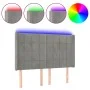 Light gray velvet headboard with LED 147x16x118/128 cm by vidaXL, Headboards and footboards - Ref: Foro24-3124096, Price: 133...