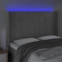 Cabecero con LED de terciopelo gris claro 147x16x118/128 cm de vidaXL, Cabeceros y pies de cama - Ref: Foro24-3124096, Precio...