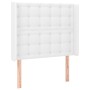 Cabecero con LED cuero sintético blanco 83x16x118/128 cm de vidaXL, Cabeceros y pies de cama - Ref: Foro24-3124121, Precio: 8...