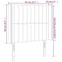 Cabecero con LED de tela negro 83x16x118/128 cm de vidaXL, Cabeceros y pies de cama - Ref: Foro24-3124262, Precio: 83,27 €, D...