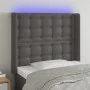 Kopfteil mit LED-grauem Kunstleder 93x16x118/128cm von vidaXL, Kopf- und Fußteile - Ref: Foro24-3124130, Preis: 93,25 €, Raba...