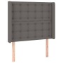 Cabecero con LED cuero sintético gris 93x16x118/128cm de vidaXL, Cabeceros y pies de cama - Ref: Foro24-3124130, Precio: 92,1...