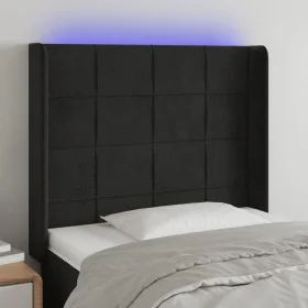 Kopfteil aus schwarzem Samt mit LED 93x16x118/128 cm von vidaXL, Kopf- und Fußteile - Ref: Foro24-3124086, Preis: 92,46 €, Ra...