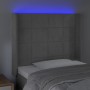 Cabecero con LED de terciopelo gris claro 103x16x118/128 cm de vidaXL, Cabeceros y pies de cama - Ref: Foro24-3124090, Precio...