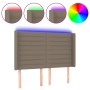 Cabecero con LED de tela gris taupe 147x16x118/128 cm de vidaXL, Cabeceros y pies de cama - Ref: Foro24-3124190, Precio: 137,...