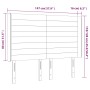 Cabecero con LED de tela gris taupe 147x16x118/128 cm de vidaXL, Cabeceros y pies de cama - Ref: Foro24-3124190, Precio: 137,...
