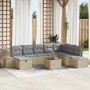 Conjunto de sofá de jardín 9 pcs Beige ratán sintético en Sofás de exterior | Comprar online en Foru.es