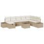 Conjunto de sofá de jardín 9 pcs Beige ratán sintético en Sofás de exterior | Comprar online en Foru.es