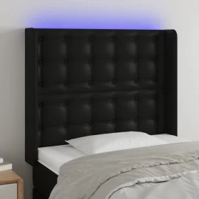 Kopfteil mit LED aus schwarzem Kunstleder 83x16x118/128 cm von vidaXL, Kopf- und Fußteile - Ref: Foro24-3124120, Preis: 76,54...