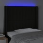 Cabecero con LED de tela negro 93x16x118/128 cm de vidaXL, Cabeceros y pies de cama - Ref: Foro24-3124270, Precio: 78,49 €, D...