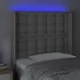 Kopfteil mit LED-grauem Kunstleder 103x16x118/128cm von vidaXL, Kopf- und Fußteile - Ref: Foro24-3124136, Preis: 87,50 €, Rab...