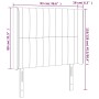 Cabecero con LED de tela negro 93x16x118/128 cm de vidaXL, Cabeceros y pies de cama - Ref: Foro24-3124270, Precio: 78,49 €, D...