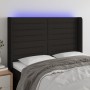 Cabecero con LED de tela negro 147x16x118/128 cm de vidaXL, Cabeceros y pies de cama - Ref: Foro24-3124188, Precio: 142,83 €,...