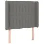 Dark gray fabric headboard with LED 93x16x118/128 cm by vidaXL, Headboards and footboards - Ref: Foro24-3124269, Price: 85,33...