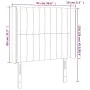 Dark gray fabric headboard with LED 93x16x118/128 cm by vidaXL, Headboards and footboards - Ref: Foro24-3124269, Price: 85,33...