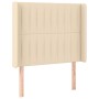 Cabecero con LED de tela color crema 93x16x118/128 cm de vidaXL, Cabeceros y pies de cama - Ref: Foro24-3124273, Precio: 91,4...