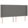 Dunkelgraues Stoffkopfteil mit LED 183x16x118/128 cm von vidaXL, Kopf- und Fußteile - Ref: Foro24-3124301, Preis: 133,69 €, R...