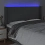 Dunkelgraues Stoffkopfteil mit LED 183x16x118/128 cm von vidaXL, Kopf- und Fußteile - Ref: Foro24-3124301, Preis: 133,69 €, R...