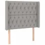 Hellgraues Stoffkopfteil mit LED 93x16x118/128 cm von vidaXL, Kopf- und Fußteile - Ref: Foro24-3124366, Preis: 77,94 €, Rabat...