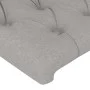 Hellgraues Stoffkopfteil mit LED 93x16x118/128 cm von vidaXL, Kopf- und Fußteile - Ref: Foro24-3124366, Preis: 77,94 €, Rabat...