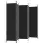 Biombo divisor de 5 paneles de tela negro 250x200 cm de vidaXL, Divisores de ambientes - Ref: Foro24-350189, Precio: 40,64 €,...