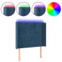 Cabecero con LED de terciopelo azul oscuro 93x16x118/128 cm de vidaXL, Cabeceros y pies de cama - Ref: Foro24-3124326, Precio...