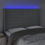 Cabecero con LED de tela gris claro 147x16x118/128 cm de vidaXL, Cabeceros y pies de cama - Ref: Foro24-3124186, Precio: 136,...