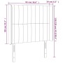 Cabecero con LED de terciopelo negro 93x16x118/128 cm de vidaXL, Cabeceros y pies de cama - Ref: Foro24-3124324, Precio: 87,0...