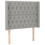 Cabecero con LED de tela gris claro 103x16x118/128 cm de vidaXL, Cabeceros y pies de cama - Ref: Foro24-3124374, Precio: 80,2...