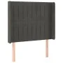 Dark gray velvet headboard with LED 103x16x118/128 cm by vidaXL, Headboards and footboards - Ref: Foro24-3124329, Price: 83,3...