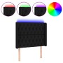 Cabecero con LED de tela negro 103x16x118/128 cm de vidaXL, Cabeceros y pies de cama - Ref: Foro24-3124376, Precio: 96,93 €, ...