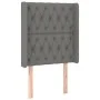 Dark gray fabric headboard with LED 83x16x118/128 cm by vidaXL, Headboards and footboards - Ref: Foro24-3124359, Price: 90,34...