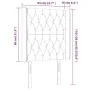 Dark gray fabric headboard with LED 83x16x118/128 cm by vidaXL, Headboards and footboards - Ref: Foro24-3124359, Price: 90,34...